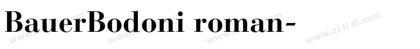 BauerBodoni roman字体转换
